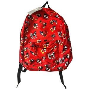 NWT Disney Store Mickey Mouse Through the Years Red Backpack
